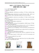 Đề cương ôn tập môn vật lý 6  Học kì I